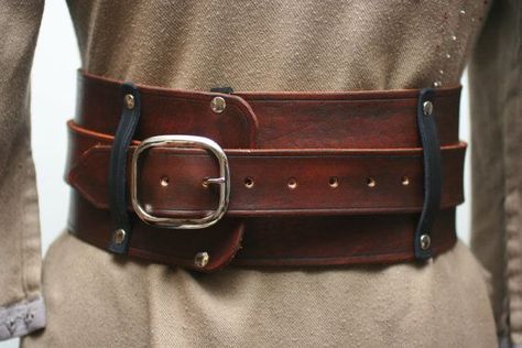 How To Make Leather Armor, Kidney Belt, Barbarian Warrior, Simple Belt, Viking Armor, Pirate Hat, Double Belt, Belt Holster, Brown Leather Backpack