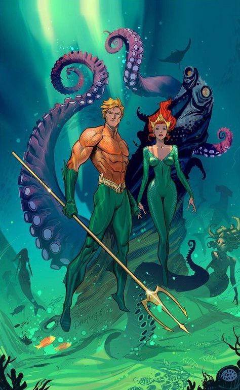 Aquaman Artwork, Dc Aquaman, Aquaman Mera, Aquaman Dc Comics, Aquaman Comic, Dan Mora, Arthur Curry, Arte Nerd, Univers Dc