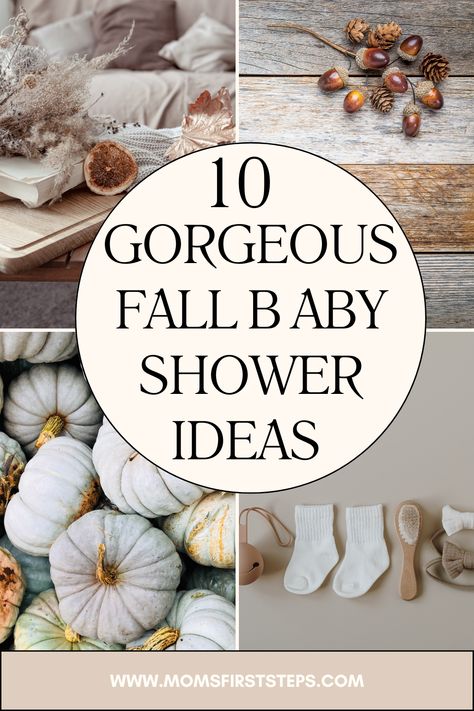 Looking for inspiration for a fall baby shower? This article has 10 gorgeous, unique fall baby shower ideas that will inspire you. Whether you're the expectant mom or a friend or family member who is helping with baby shower planning, this list of baby shower ideas will give you lots of great aesthetic fall baby shower ideas for the big day! Elegant Fall Baby Shower Ideas, Baby Boy Fall Shower Ideas, Baby Shower October Theme, Gender Neutral Fall Baby Shower Ideas, Baby Boy Shower Ideas Themes Fall, Rustic Fall Baby Shower Ideas, Fall Baby Boy Shower Ideas, Fall Baby Shower Themes For Boys, Fall Theme Baby Shower Ideas