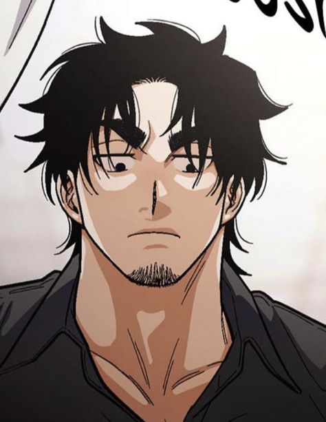 Bearded Anime Characters, Anime Character With Beard, Anime Mustache Guy, Buff Anime Men, Buff Anime Guy, Male Character Design Beard, Male With Beard Character Design, Boy Hair Drawing, Beard Drawing