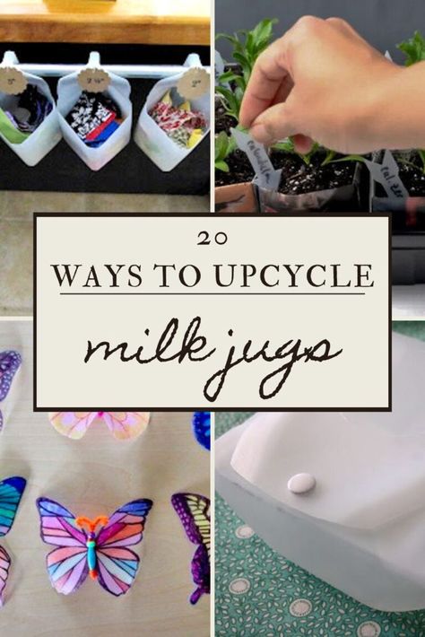 Crafts With Milk Jugs, Milk Bottle Crafts, Milk Gallon Crafts, Gallon Milk Jugs Ideas, Crafts With Gallon Jugs, Plastic Gallon Jug Crafts, Milk Jug Decor, Water Jug Crafts, Milk Jug Crafts For Kids