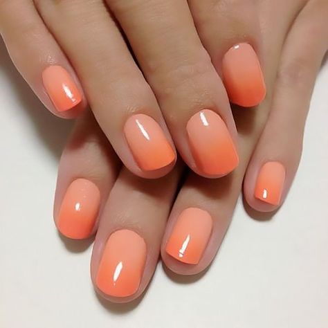 Ombre Nail Design, Orange Ombre Nails, Red Ombre Nails, Purple Ombre Nails, Ombre Nail Art Designs, Ombre Manicure, Orange Nail, Pink Ombre Nails, Ombre Nail