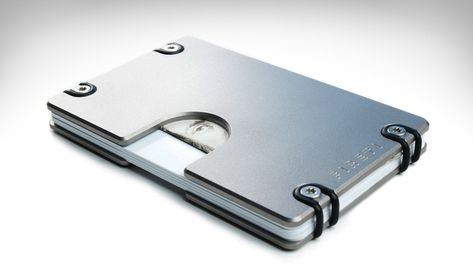 Omega Titanium Wallet - quite possibly one of the most fantastic wallets coming out of kickstarter. http://kck.st/WWmlcN Titanium Wallet, Ferragamo Wallet, Minimal Wallet, Aluminum Wallet, Edc Gear, Kydex, Window Shopping, Minimalist Wallet, Mens Style