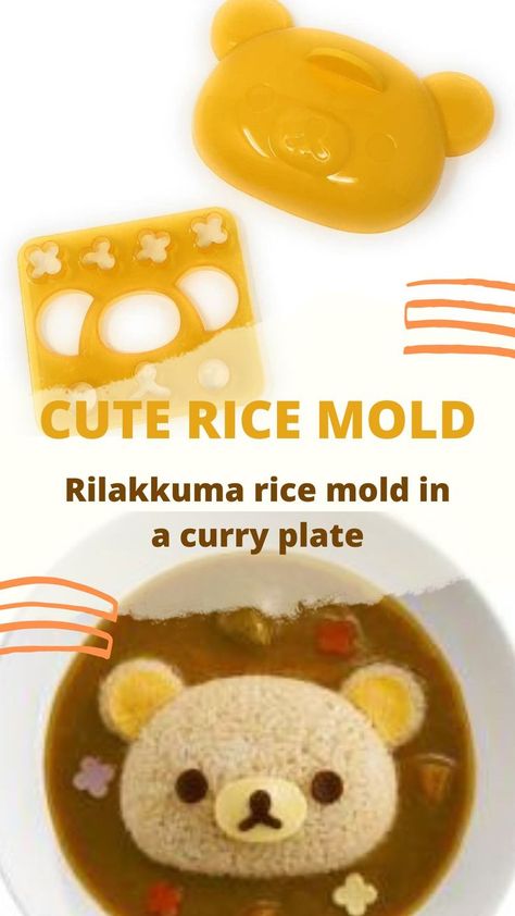 #rilakkumaaesthetic #kawaii #cookingideas #decoration Rice Mold, Food Mold, House Vibes, Kawaii Food, Rilakkuma, Cooking Ideas, Bpa Free, Storage Organization, Molding