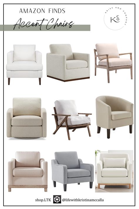 Shop these comfortable neutral accent chairs. The best amazing has to offer! Amazon Furniture Finds, Arm Chair Living Room, Amazon Chair, Home Amazon Finds, Accent Chair Living Room, Amazon Furniture, Chair Bedroom, Swivel Accent Chair, Upholstered Chair