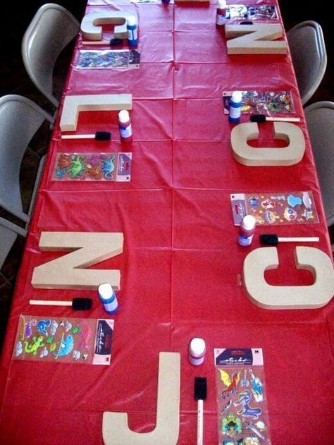 DIY Party idea! Have each child create their own customized monogram letter from Poca Cosa - Creating your own birthday parties at home has never been easier. These DIY Birthday Party Ideas are awesome! Backyard Party Games, Birthday Party At Home, Art Birthday Party, Diy Birthday Party, Kids Party Games, Sleepover Party, Art Birthday, Cool Ideas, Art Party