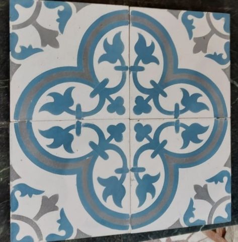 Athangudi Tiles, House Tiles, Tile Patterns, Blue Pattern, Tile, House Design, Grey, Pattern, Blue