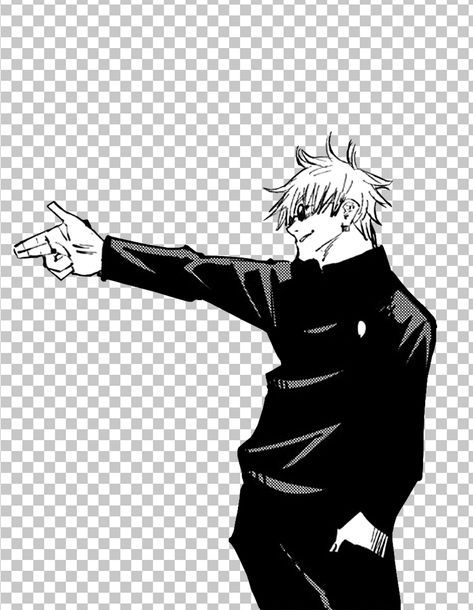 Gojo Satoru White Background, Anime Png Black And White, Png Editing Images, Gojo Satoru Transparent Background, Gojo Png Image, Gojo Transparent Background Png, Gojo Is Back, Gojo White Background, Gojo Side View