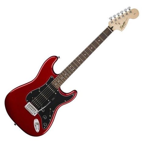 Electric Guitar Stratocaster, Squier Affinity Stratocaster, Painted Guitars, Red Electric Guitar, Electric Guitar Design, Photo Editing Vsco, Fender Electric Guitar, Guitar Painting, Fender Squier