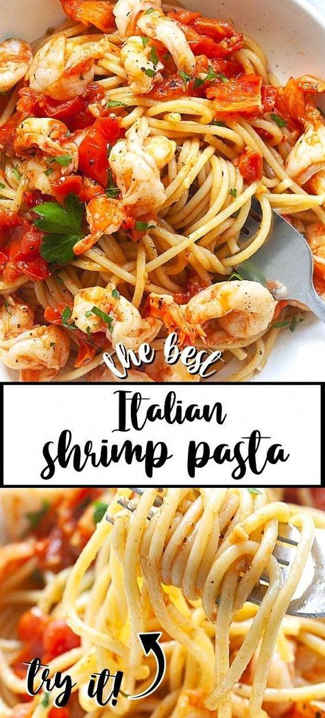 #QuickandEasySeafoodDishes Easy Pasta And Shrimp Recipes, Pasta Recipes With Shrimp Easy, Best Shrimp Pasta Recipes, Shrimp Pasta With Fresh Tomatoes, Shrimp And Noodle Recipes Healthy, Frozen Shrimp And Pasta Recipes, Shrimp Pasta With Marinara Sauce, Shrimp Pasta Recipes With Tomatoes, Spaghetti Salad With Shrimp