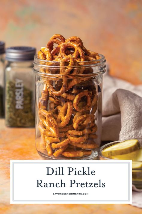 Dill Pickle Flavored Recipes, Dill Pickle Ranch Pretzels, Dill Pickle Pretzels, Dill Pickle Pretzels Recipe, Ranch Dill Pretzels, Dill Pretzels Recipes, Pickle Pretzel, Dill Pretzels, Ranch Pretzels Recipe