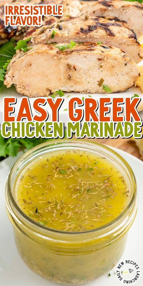 Immerse yourself in the flavors of the Mediterranean with our Greek chicken marinade recipe. This easy-to-make marinade transforms simple chicken breasts into a succulent and aromatic dish that’s perfect for any occasion. #GreekChicken #MediterraneanFlavors #HealthyMarinade #EasyDinner #FlavorfulMeals #GrilledChicken Mediterranean Chicken Marinade, Greek Chicken Breast, Chicken Breast Marinade Recipes, Healthy Chicken Marinade, Chicken Breast Marinade, Greek Marinated Chicken, Marinade For Chicken, Greek Chicken Marinade, Easy Chicken Marinade