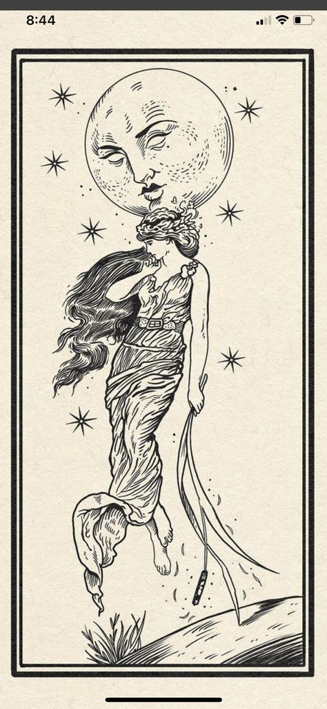 Women Mythology Tattoo, High Priestess Illustration, Pandoras Box Tattoos, Art Deco Woman Tattoo, Ethereal Art Tattoo, Art Nouveau Woman Tattoo, Pre Raphaelite Tattoo, High Priestess Drawing, Classic Art Tattoo Paintings