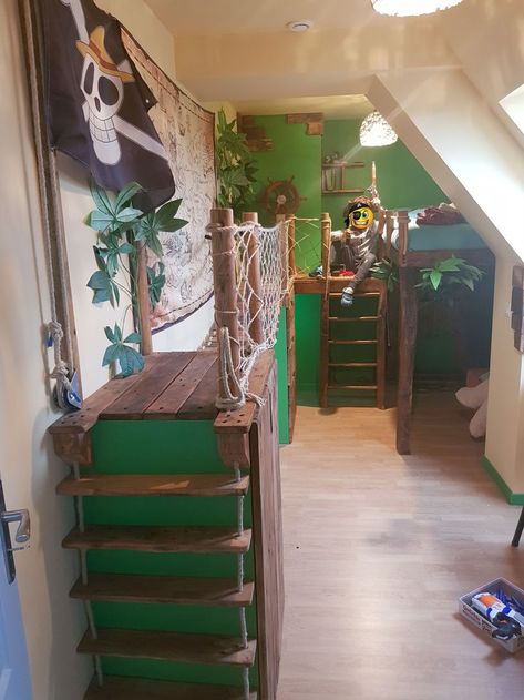 Pirate Loft Bed, Beach House, Loft Bed, Loft, Bed, Furniture, Home Decor, Home Décor