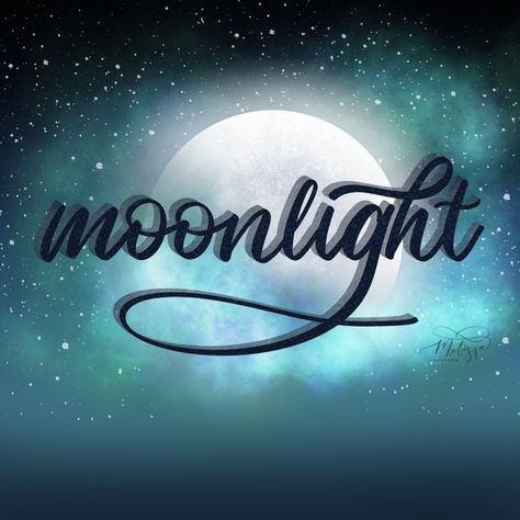 #Moonlight - Follow my IG @melissasantarin for more illustrations. Thanks! Moonlight Illustration, Light Writing, Moon Goddess, Moon Child, Hush Hush, Songwriting, Typography, Calligraphy, Logo Design