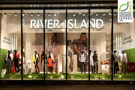 River Island windows 2014 Spring, London Staffroom Ideas, River Island Shop, Amazing Interiors, Spring Window, High Street Shops, Window Ideas, Island Ideas, Retail Design Blog, Store Design Interior