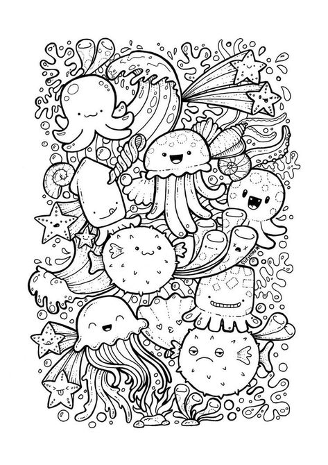 Fargelegging For Barn, Babysitting Ideas, Seni Pastel, Arte Doodle, صفحات التلوين, Detailed Coloring Pages, Free Adult Coloring Pages, Doodle Coloring, Cartoon Coloring Pages