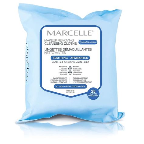 Marcelle Biodegradable and Recyclable Cleansing Cloths, 25 Wipes Popular Girls, Flushable Wipes, The Plastics, Makeup Removers, Face Wipes, Night Beauty, Makeup Remover Pads, Makeup Remover Wipes, Cleansing Wipes