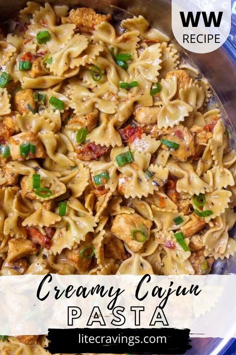 Spicy Cajun Pasta, Ww Pasta, Lite Cravings, Nutrition Basics, Pasta Cajun, Ww Dinners, Creamy Cajun Pasta, Chicken Fingers Baked, Milk Chicken