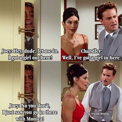 Crush Photography, Friends 1994, Friends Tv Quotes, Hotel Hospitality, Friends Memes, Pinterest Friends, Friend Jokes, Friends Scenes, Friends Episodes