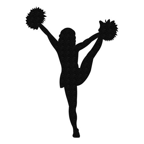 Cheerleader Clipart, Cheer Box, Cheer Posters, School Cheer, Dance Picture Poses, Silhouette Cameo Crafts, Silhouette People, Cheer Girl, Cheer Shirts