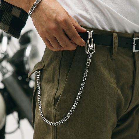 s are a stylish and durable way to add a touch of luxury to your outfit. Find the perfect  for you today at [website]. #walletchain #curbchain #fashion #style https://whispers-in-the-wind.com/discover-the-latest-mens-accessory-trends-for-2024/?herringbone-bracelet-for-men Pant Chains Men, Wallet Chain Outfit Men, Chain Pants, Wallet Chains, Pant Chains, Motorcycle Apparel, Dark Men, Trends For 2024, Concept Clothing