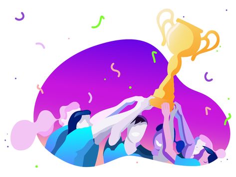 Header Illustration champions sports teams illustration Champion Illustration, Sharepoint Design, Sports Team, Creative Professional, Illustration Design, Disney Princess, Disney Characters, Drawings, Fictional Characters