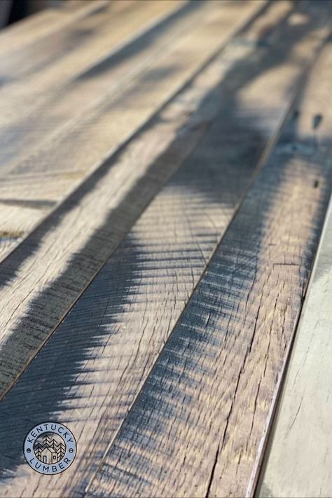 Real wood flooring reclaimed from old Kentucky barns that is sure to add unique character to any project! Barn Wood Flooring, Southern Yellow Pine, Real Wood Floors, Reclaimed Barn Wood, Flooring Options, Wood Flooring, Back In Stock, White Oak, Lumber