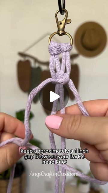 Macrame • Weaving • Fiber Art on Instagram: "Thursday Inspiration ⭐️ Let’s make a Square Knot Wristlet using our 4mm 1 Single Strand Cotton Cord in the color Lily with @angscraftsncreations 💟

#ganxxet #macrame #weaving #crochet #knitting #macrame #macramewristlet #macrametutorial #diy #sustainable #fiberart" Weaving Crochet, Thursday Inspiration, Macrame Weaving, Square Knot, Macrame Patterns Tutorials, Macrame Knots, Macrame Tutorial, Macrame Projects, Macrame Patterns