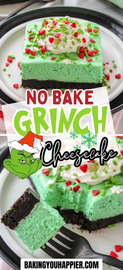 Fun No Bake Desserts, Christmas Baking Grinch, Christmas Dessert Ideas No Bake, Christmas Grinch Desserts, Who Pudding Recipe Grinch, Grinch Cakes Ideas, Christmas Dessert No Bake, Easy Thanksgiving Desserts For Kids, Grinch Food Ideas Dinner