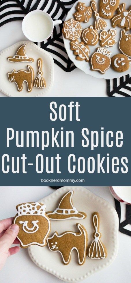 Donut Pumpkin, Pumkin Decoration, Soft Gingerbread, Halloween Cookie Recipes, Cut Out Cookie Recipe, Pumpkin Sugar Cookies, Soft Gingerbread Cookies, Pumpkin Spice Cookies, Cookies Soft