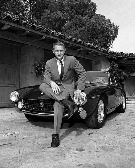 Antique Historical Photographs | Steve McQueen was a complex, conceited, and challenging actor | Facebook Steve Mcqueen Wife, Steve Mcqueen Cars, Ferrari 250 Gt Berlinetta, Steve Mcqueen Style, Ferrari 275 Gtb, Thomas Crown Affair, Mens Luxury Lifestyle, Steve Mc, Ferrari 250