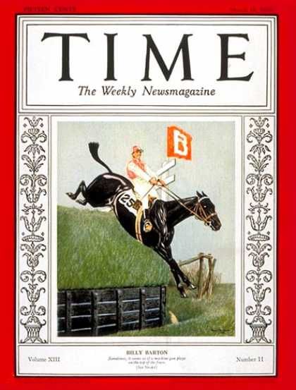 Time - Billy Barton - Mar. 18, 1929 Time Cover, Paul Brown, History Magazine, Horse Books, Horse Posters, O Keefe, Equestrian Art, Horse Silhouette, Canine Art