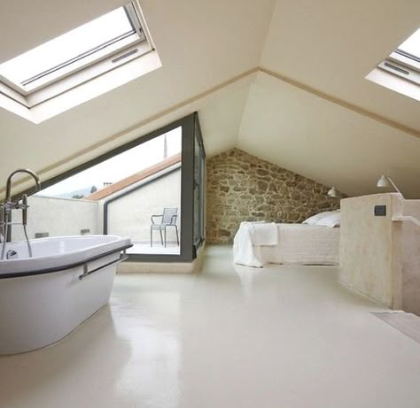 Loft Conversion Balcony, Loft Conversion Bedroom, Attic Bedroom Designs, Attic Loft, Attic Conversion, Attic Design, Attic Bathroom, Attic Bedrooms, Attic Renovation