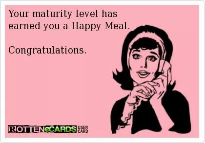 Congrats! You act like a child. it is absolutely sad when a grown man has this problem when he don't get it his way or wants to prove to you it is his Immature Men, Child Quotes, Congratulations Quotes, Funny Ecards, Playing The Victim, Pit Bull Love, Happy Meal, E Card, Ecards Funny