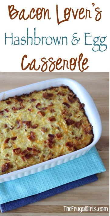 Bacon Lover's Hashbrown and Egg Breakfast Casserole Recipe! ~ from TheFrugalGirls.com ~ this easy and delicious casserole is perfect for Weekend Brunch, Breakfast for Dinner nights, and any Holiday morning! #casseroles #recipes #thefrugalgirls Egg Hashbrown, Breaky Ideas, Hash Brown Egg Casserole, Breakfast Egg Casserole Recipes, Egg Breakfast Casserole, Casseroles Recipes, Breakfast Casserole Bacon, Breakfast Casserole Recipe, Hashbrown Casserole