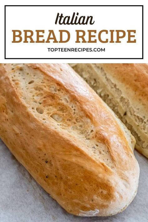 Italian Bread Recipe - Top Recipes Italian Bread Recipe, Rustic Italian Bread, Crusty Bread Recipe, Italian Bread Recipes, Baked Breads, Potatoes Recipes, Cloud Bread, Rustic Italian, Easy Italian