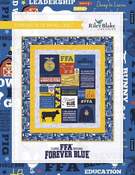 FFA Forever Blue Quilt Ffa Quilt Ideas, Ffa Quilts, Ffa Quilt, Ffa Ideas, Happy Quilts, Quick Quilts, Tee Shirt Quilt, Missouri Quilt, Shirt Quilts