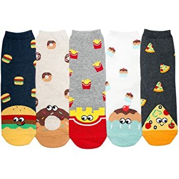 FOODIE SOCKS : Our uniquely designed socks feature donuts, burger, pizza, cup cake etc. and each set comes with 5 pairs with different prints. Add a distinct, special tough to your outfit every day.#amazonaffilliate Food Socks, Socks Gifts, Unique Socks, Boys Socks, Fun Socks, 10 Funniest, Funny Food, All Food, Fruit Design