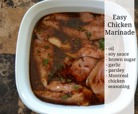 Montreal Chicken Marinade, Montreal Chicken Seasoning, Montreal Chicken, Chicken Houses, Easy Chicken Marinade, Dried Parsley, Chicken Marinade, Brown Sauce, Glazed Chicken