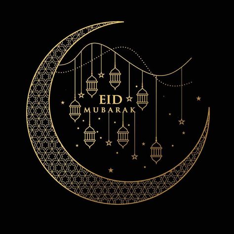 Creative Eid Mubarak Islamic festival greeting banner Eid Mubarak Black Background, Wedding People, Logo Banners, Cityscape Photos, Presentation Slides, Nature Backgrounds, Heart With Arrow, Marketing Design, Custom Illustration