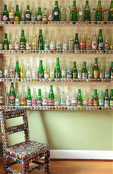 Collector Close-Up: Soda Bottles Vintage Soda Bottles, Vintage Soda, Soda Drink, Drinks Brands, Attic Renovation, Home On The Range, Live In Style, Vintage Bottle, Soda Bottles