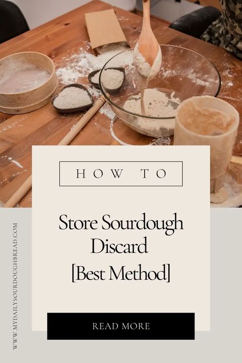 We all know the precision required to create, feed and store a sourdough starter. Similarly, a sourdough discard requires some love and attention to remain edible. While feeding isn’t a requirement, it is important to understand how to store sourdough discard properly. | How Long Can I Keep Sourdough Discard In The Fridge? | Does Sourdough Discard Spoil? | Using Stored Sourdough Discard | #sourdoughdiscard #sourdoughstarter #sourdough When Can You Use Sourdough Discard, Sourdough Discard Storage, Sourdough Beginner, Starter Sourdough, Natural Yeast, Discard Recipe, Sourdough Starter Discard Recipe, Homestead Ideas, Butter Pasta