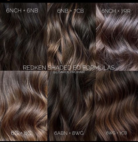 Chocolate Brown Formula Redken, Chocolate Toner Formula, Chocolate Balayage Formula, Shades Eq Cool Brown Formula, Chocolate Brown Hair Redken Formula, 8wg Shades Eq, Chocolate Brown Hair Shades Eq Formula, Redken Shades Eq 7nch, Chocolate Shades Eq Formula