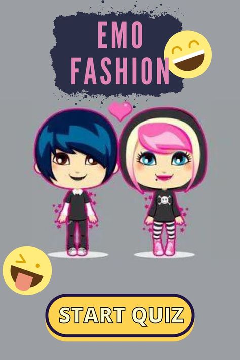 How should you dress to reflect your love of the emo culture? Answer a few quick questions and you will get a personalized outfit that's just perfect! 😘 Emo fashion 2000s. Emo fashion boys. Emo fashion boys punk rock. #Quizony #quiz #Fashion #Clothing #Clothes #personalStyleQuiz #emoHashion # Emo Fashion 2000s, Emo Boy 2000s, Emo Fashion Boys, 2000s Emo Outfits, Emo Style 2000s, Emo Boys 2000s, Emo Outfits 2000s, 2000s Emo Boy, 2000 Emo