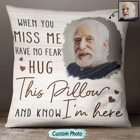 Missing My Love, Custom Photo Pillow, You Miss Me, Gift From Heaven, Personalized Pillow Cases, Head Pillow, Custom Pillow Cases, Bereavement Gift, Love My Family