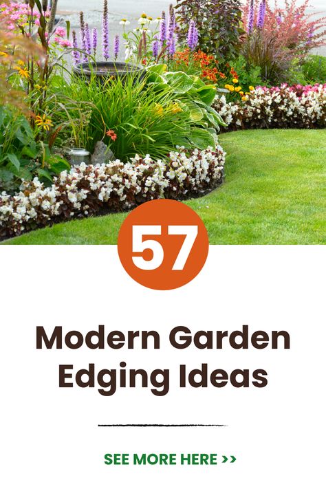 Explore 57 unique and modern garden edging ideas that add a touch of class to your outdoor space. From minimalistic designs to intricate patterns, these ideas not only enhance the aesthetics of your garden but also promise low maintenance borders. Transform your garden into a dream-like paradise now! #GardenEdging #Landscaping #GardenDesign #OutdoorDecor #HomeGarden #GardenIdeas #BorderIdeas #ModernDesign #Aesthetics #DreamGarden #OutdoorSpace #GardenGoals #LowMaintenance #LandscapingIdeas Garden Boarders Ideas, Simple Gardens, Yard Edging, Patio Edging, Garden Edging Ideas, Edging Plants, Landscape Borders, Paradise Garden, Garden Border