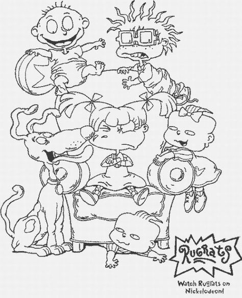 Free Printable Rugrats Coloring Pages For Kids Rugrats Coloring Pages, Chuckie Rugrats, Rugrats Cartoon, Kids Colouring, Coloring Printables, Kids Movies, Coloring Designs, Kids Choice Awards, Cartoon Coloring