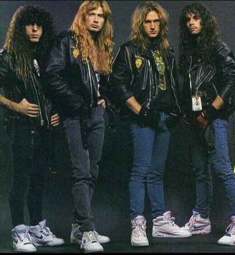 Thrash Metal Style, Metalhead Fashion, Metal Outfit, Rock Star Outfit, Metal Boy, Heavy Metal Fashion, Dave Mustaine, 80s Outfit, Metal Fashion