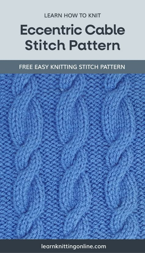 Cable Knit Sweater Pattern Free, Knit Stitch Patterns Cables, Types Of Knitting, Cable Stitch Pattern, Cable Stitch Knit, Types Of Knitting Stitches, Knitted Squares Pattern, Cable Sweater Pattern, Knitting Space